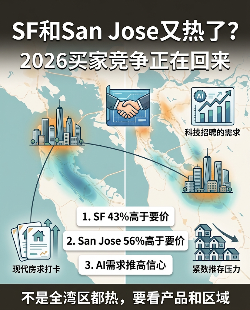 2026年San Francisco和San Jose房市买家竞争回升